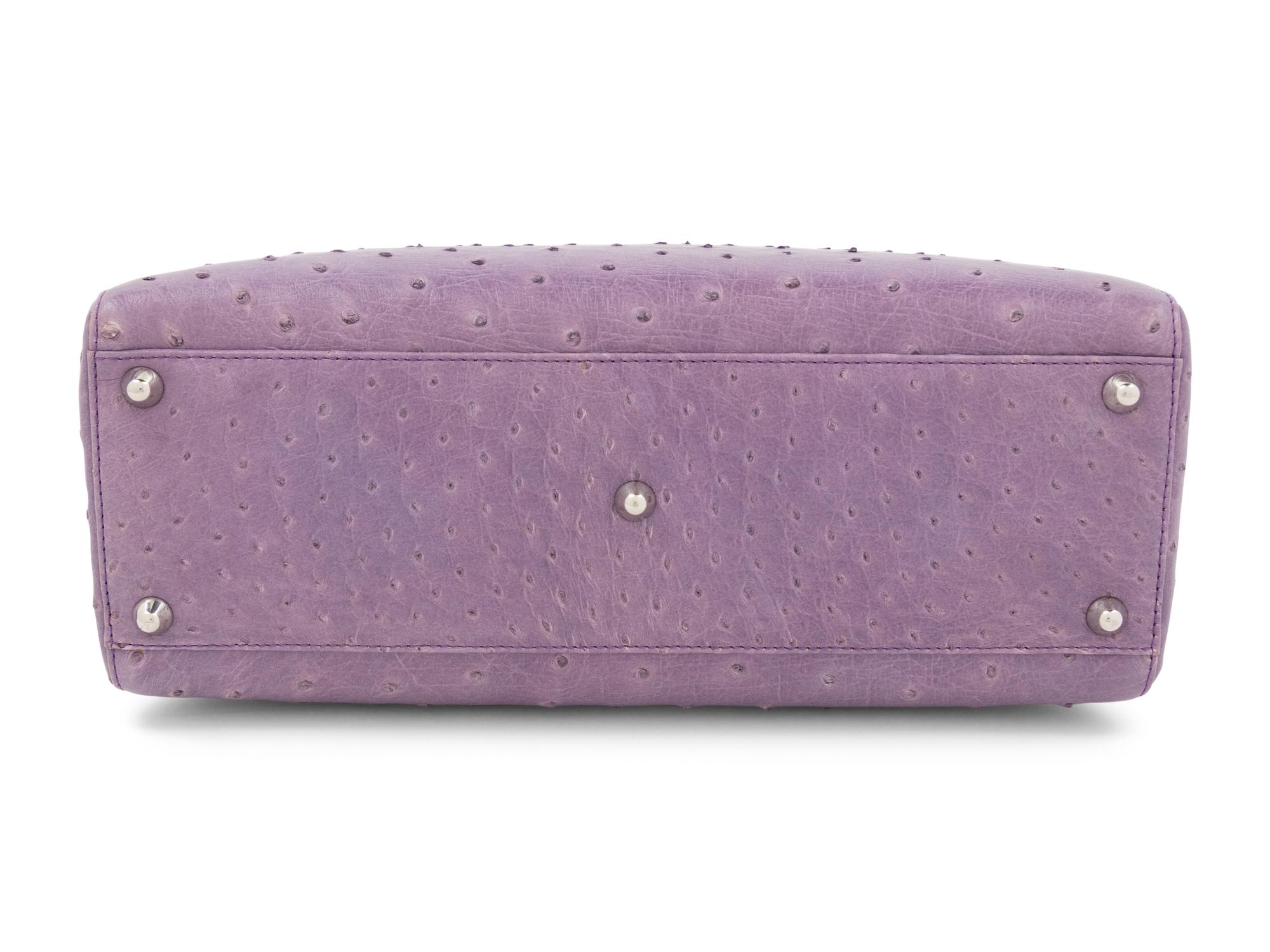 Christian Dior Purple Ostrich Medium Lady Dior Bag, 2011