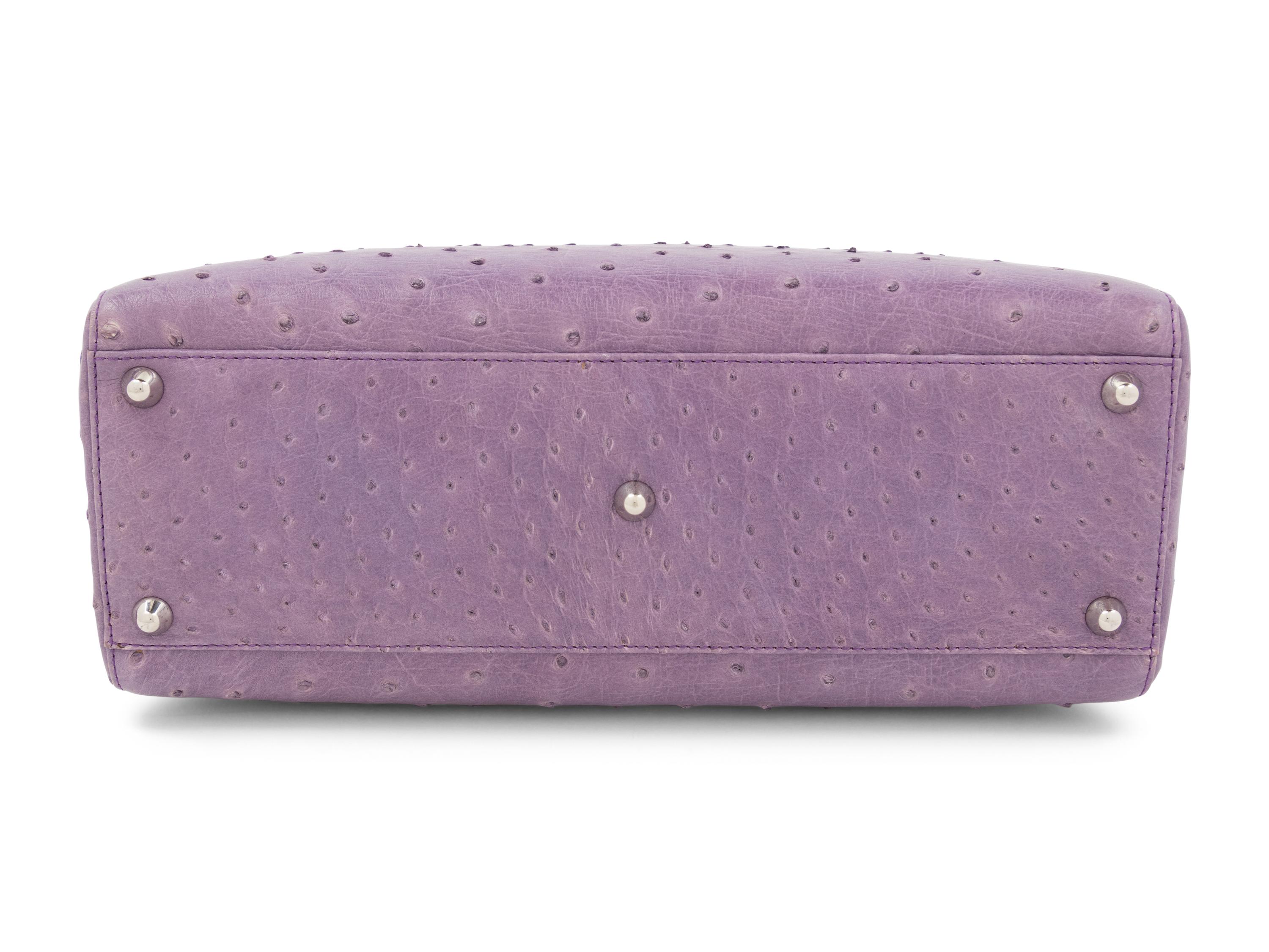 Christian Dior Purple Ostrich Medium Lady Dior Bag, 2011