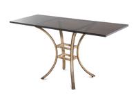 A Set of Three Crackle Glass and Stenciled Tables