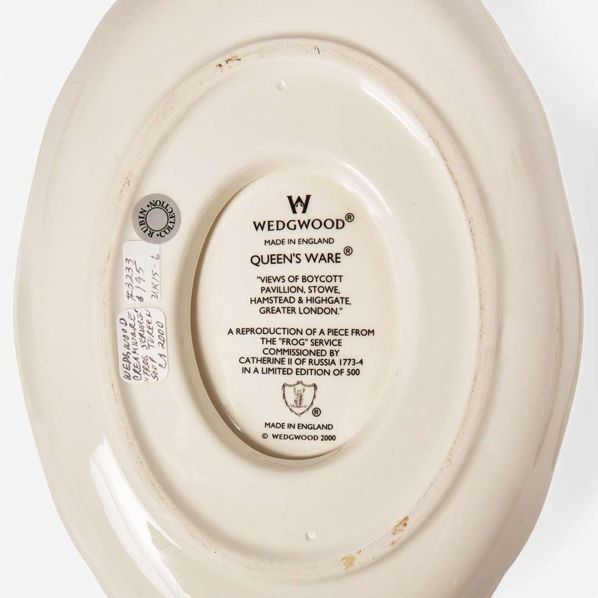 A set of Wedgwood Queensware Frog Service Reproductions UK, circa 2000