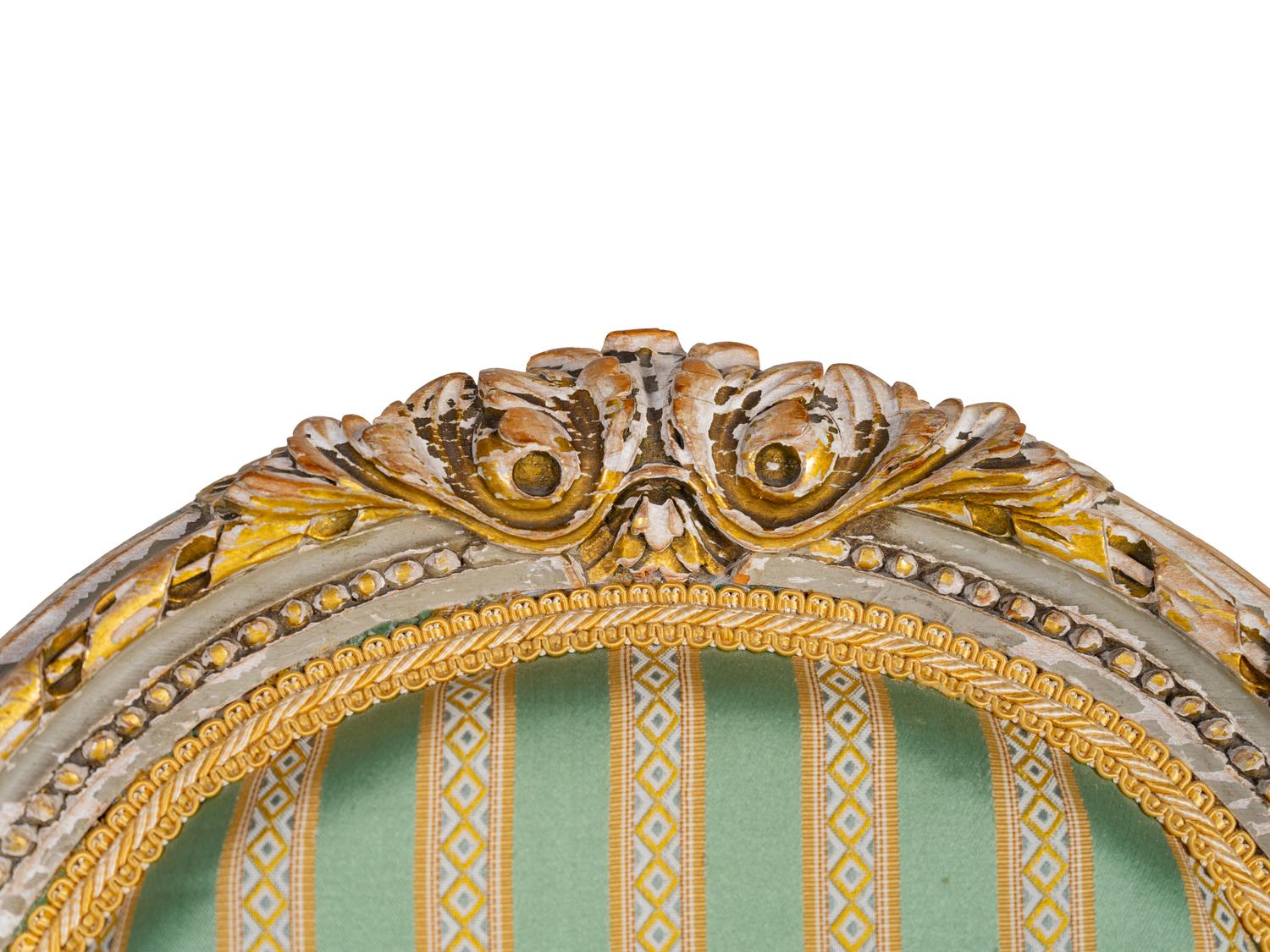 A Pair of Louis XVI Style Painted Side Chairs