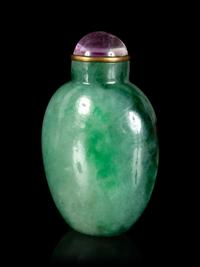 An Apple Green Jadeite Snuff Bottle