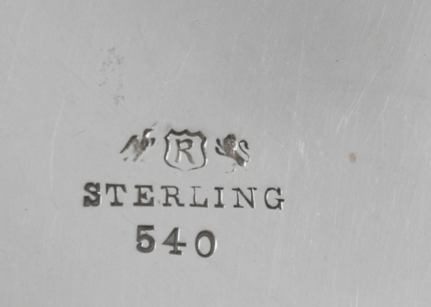 An American Silver Bowl, Reed & Barton, Taunton, MA, of lobed circular form with an applied foliate scroll border, monogrammed W.