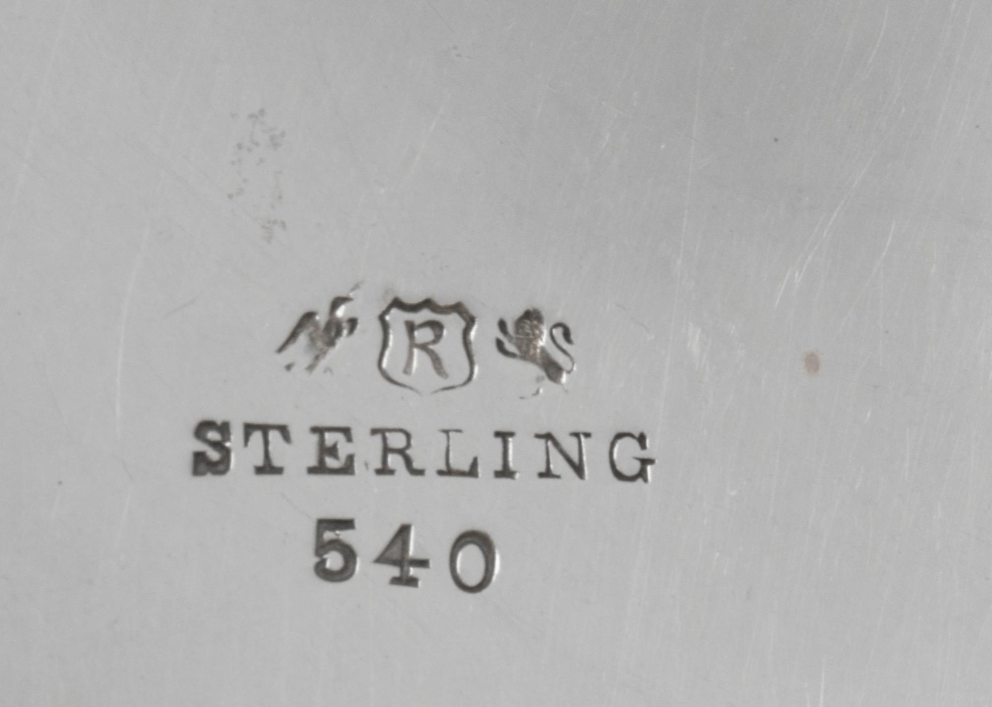 An American Silver Bowl, Reed & Barton, Taunton, MA, of lobed circular form with an applied foliate scroll border, monogrammed W.