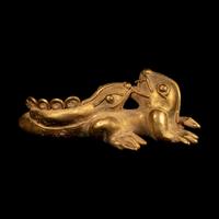 A Tairona Tumbaga Iguana Figures