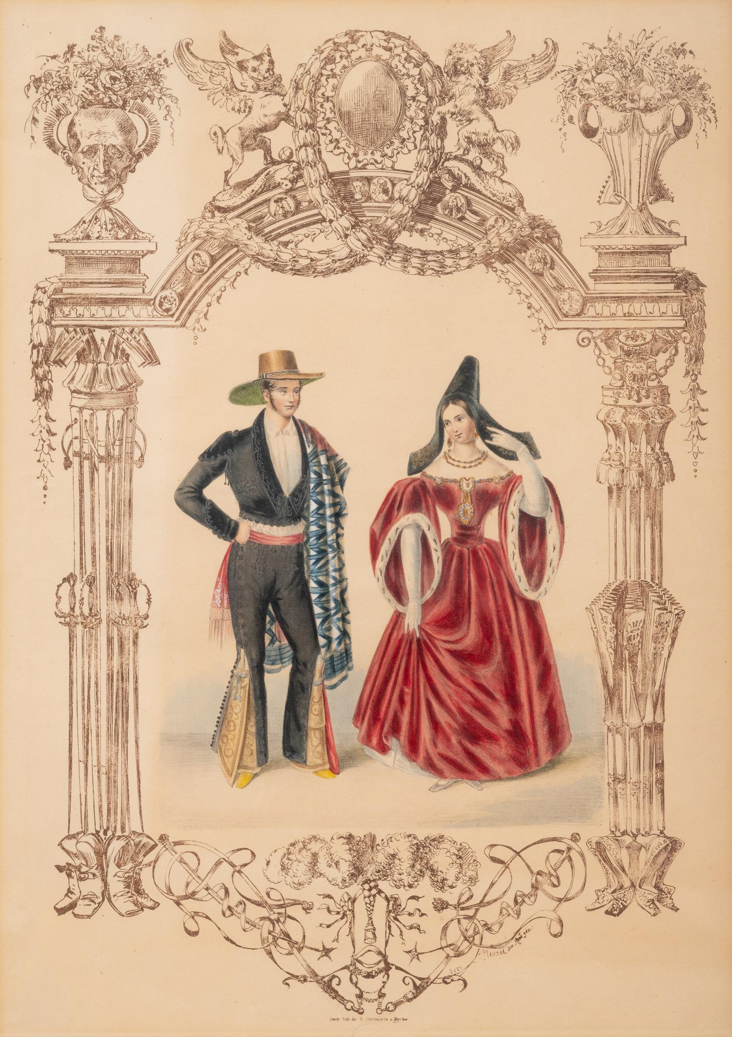 A Pair of Continental Lithographs