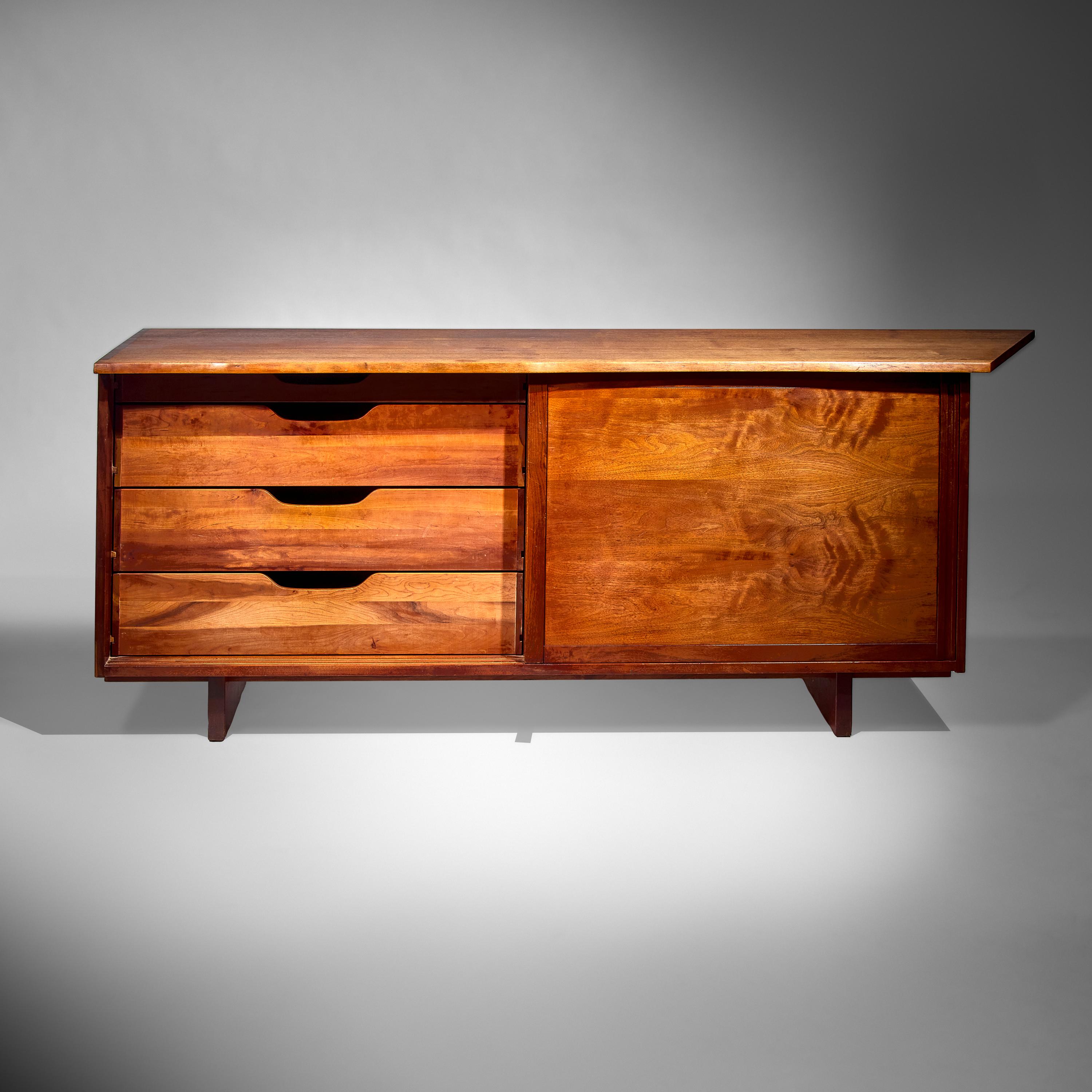 George Nakashima (American, 1905–1990) — Double Sliding Door Cabinet