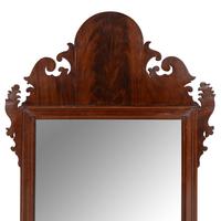 A Chippendale Carved and Figured Mahogany Looking Glass
