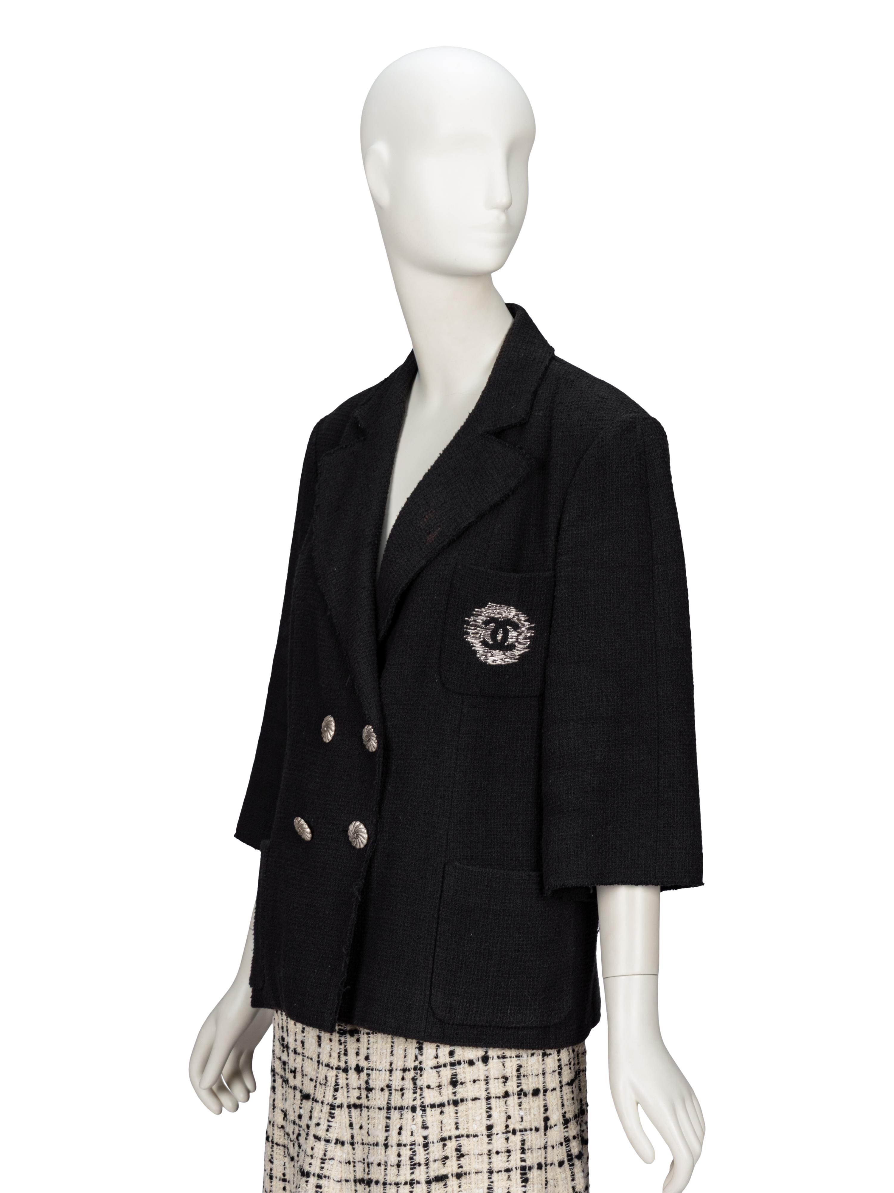 Chanel, Black Tweed Blazer