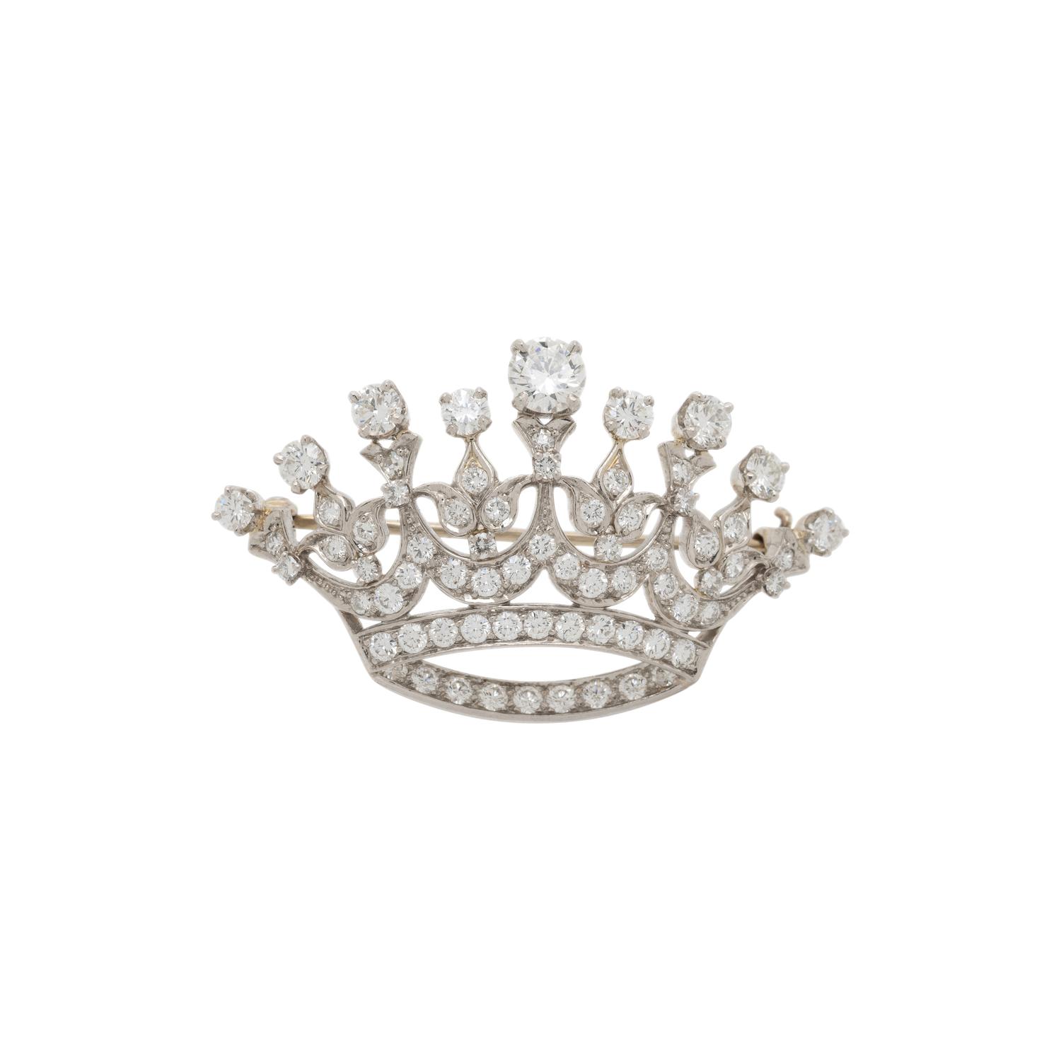 SHREVE, CRUMP & LOW, DIAMOND CROWN PIN