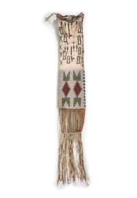 Sioux Beaded Pictorial Tobacco Bag
