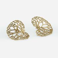 18K Gold Lily Pad Leaf Ear Clips by Angela Cummings Studios