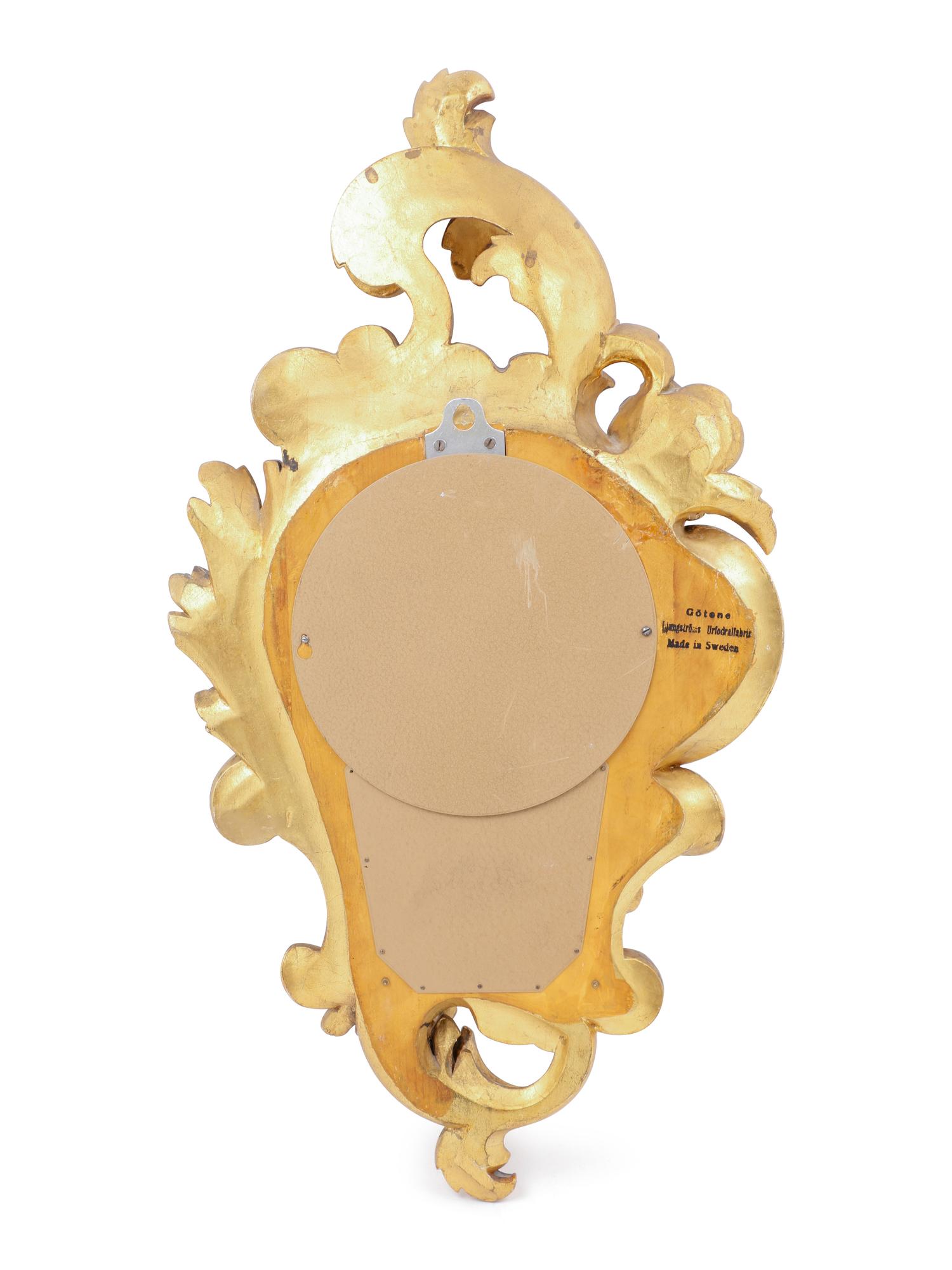 A Swedish Giltwood Wall Clock