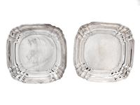 A Pair of French Silver Trays