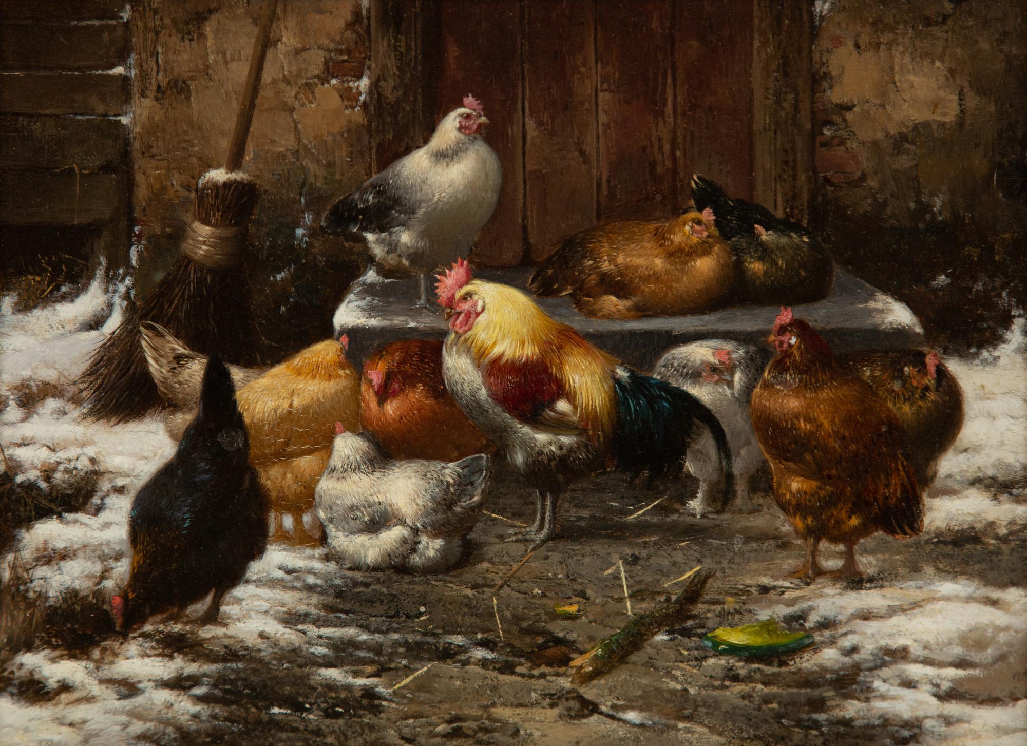 Chickens in a Courtyard