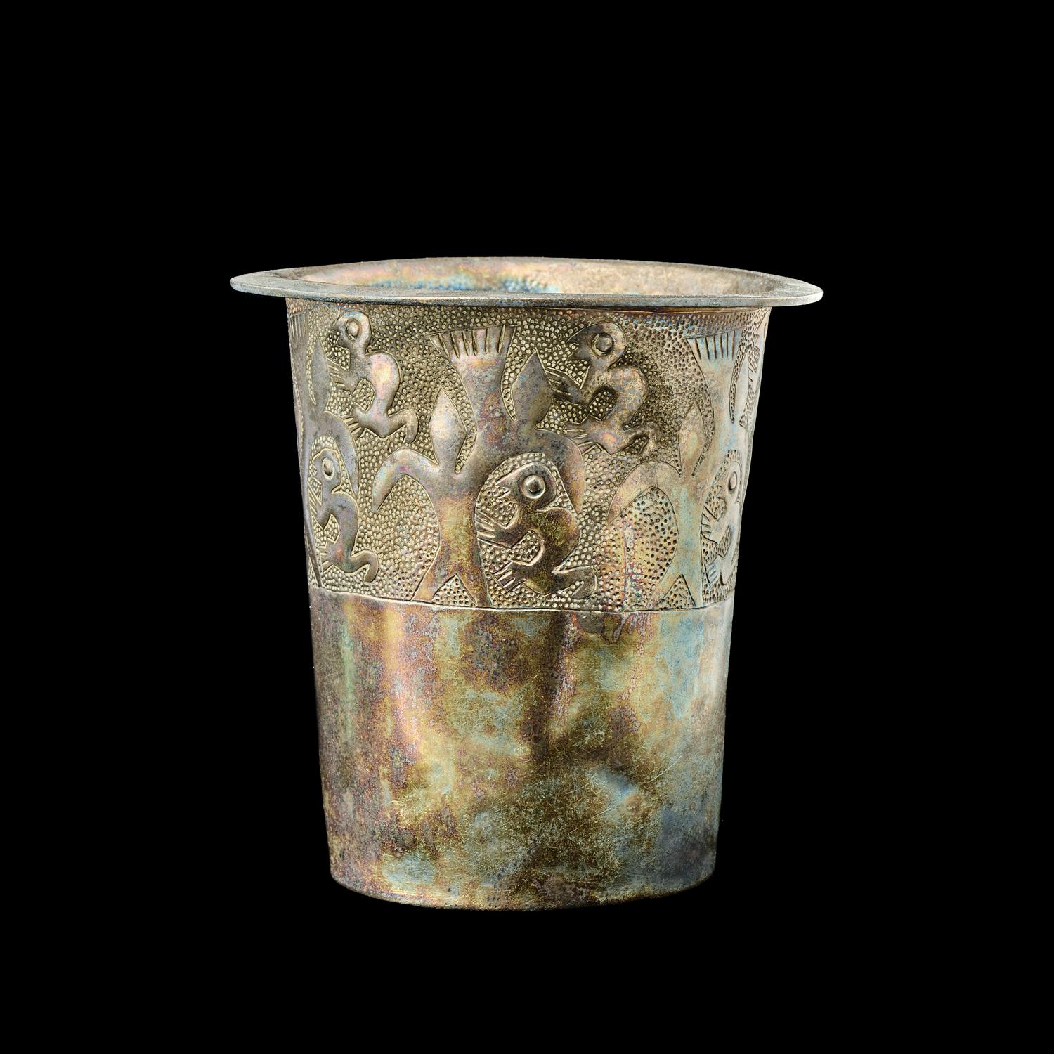 A Chimu Silver Beaker