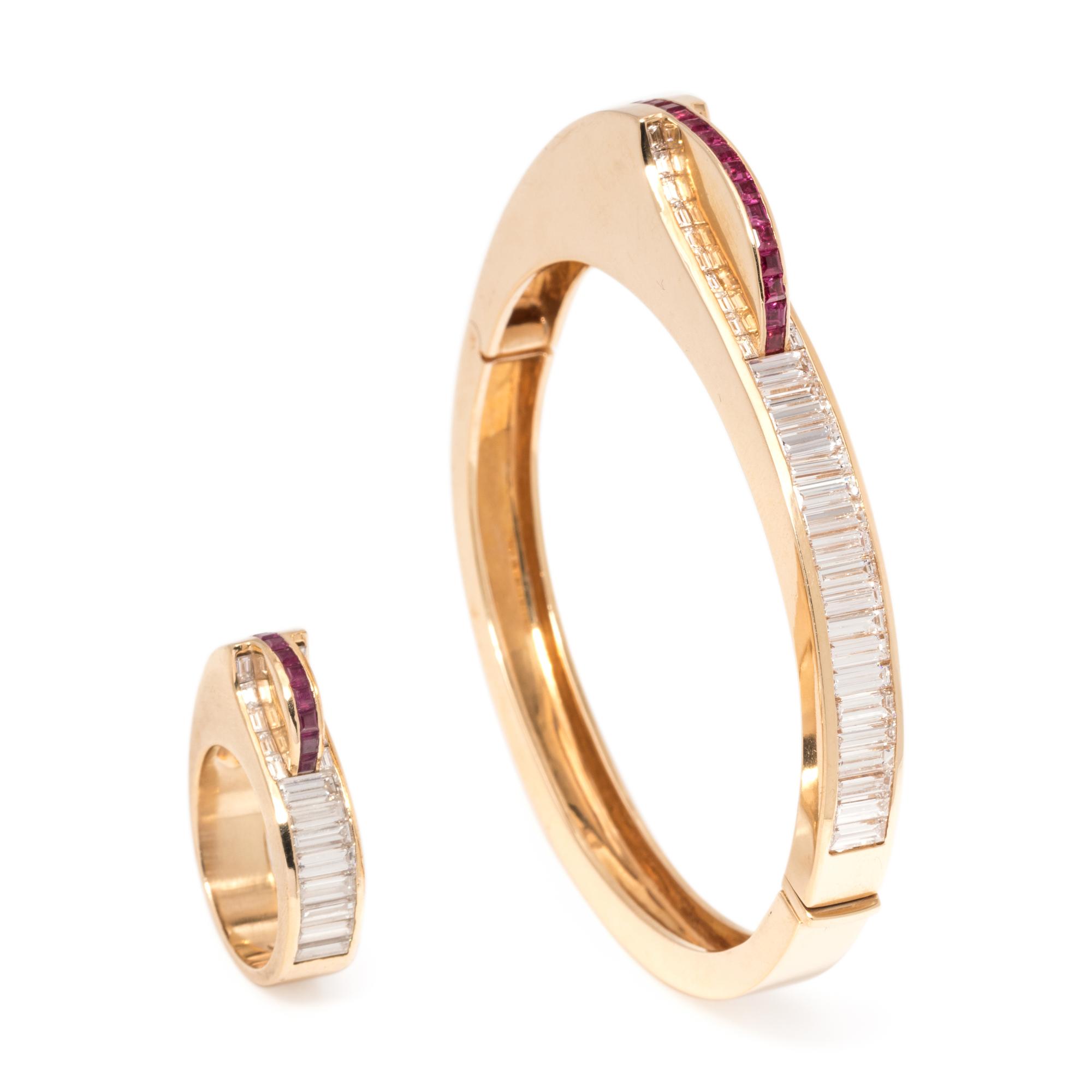 CHARLES KRYPELL, DIAMOND AND RUBY SET