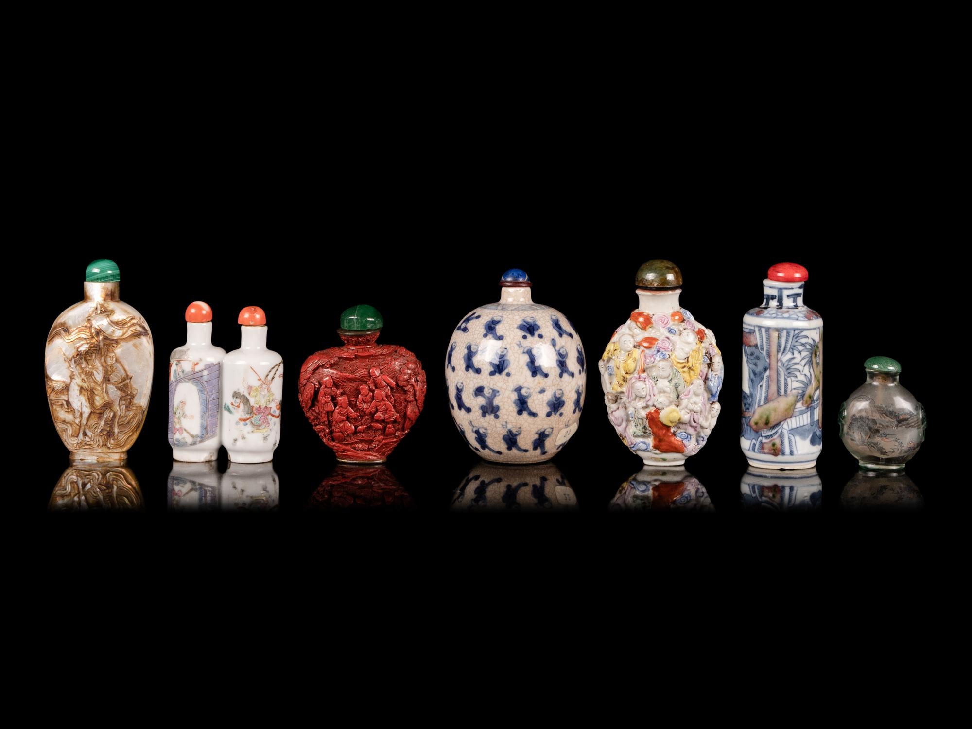 Seven Chinese Snuff Bottles