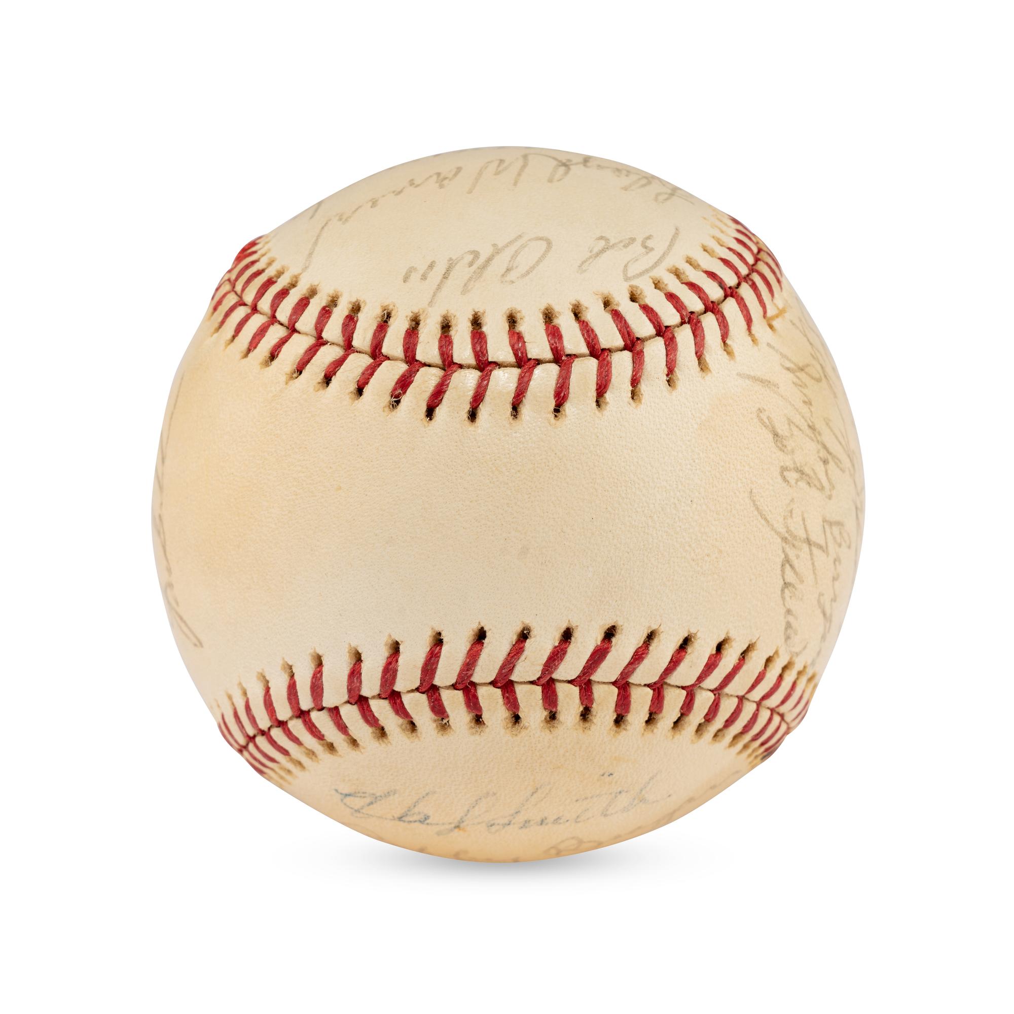 A 1961 Pittsburgh Pirates Reunion Team Signed Autograph Baseball Featuring Lloyd Waner (Beckett Authentication Services)