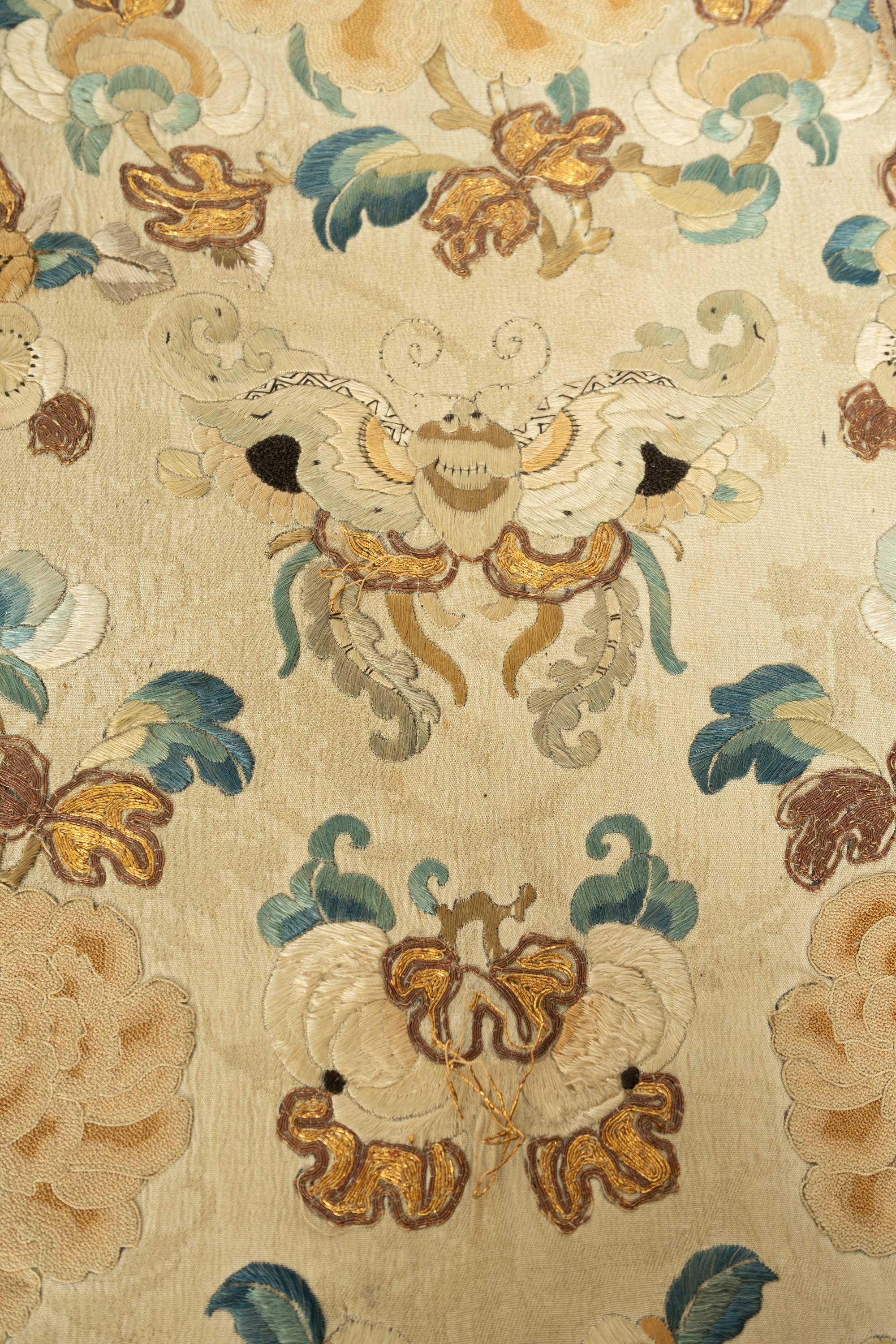 A Chinese Embroidered Silk Vest