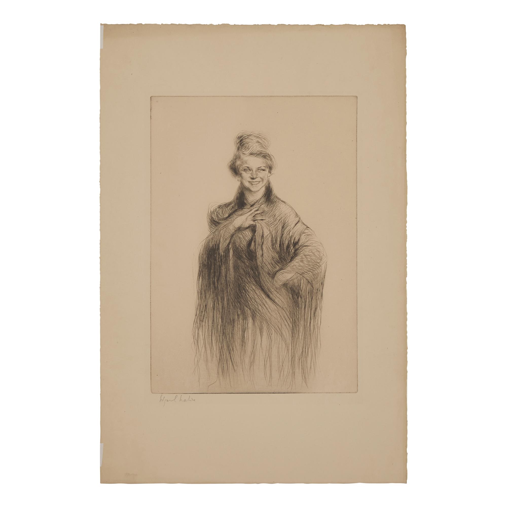 Edgar Chahine (French, 1874-1947) — Portrait of a Woman ; Together with Family Portrait (Two Works)