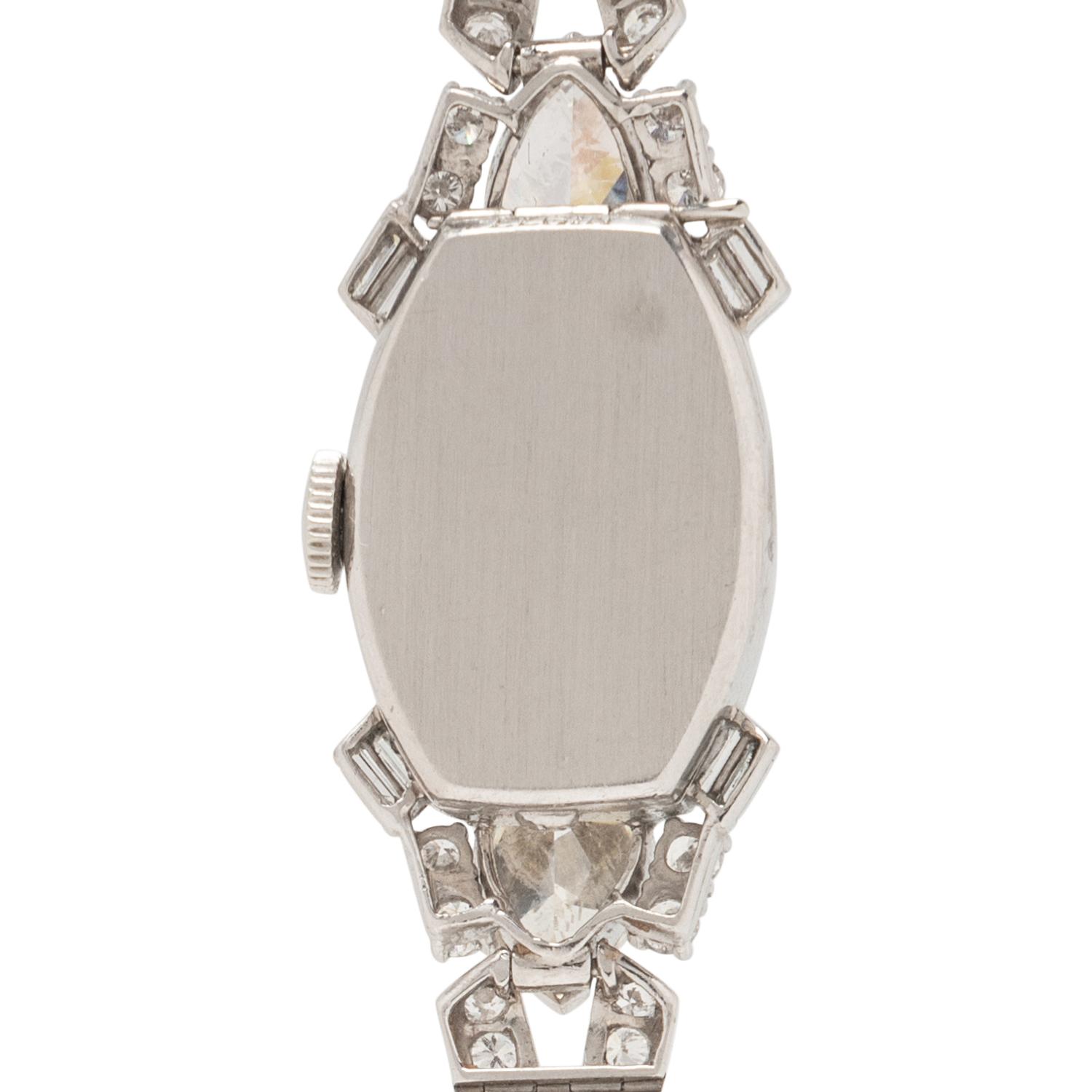 LADY ELGIN, PLATINUM AND DIAMOND WATCH
