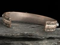 Navajo Ingot and Turquoise Cuff Bracelet