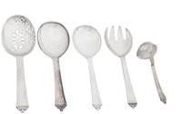 A Georg Jensen Pyramid Silver Flatware Service