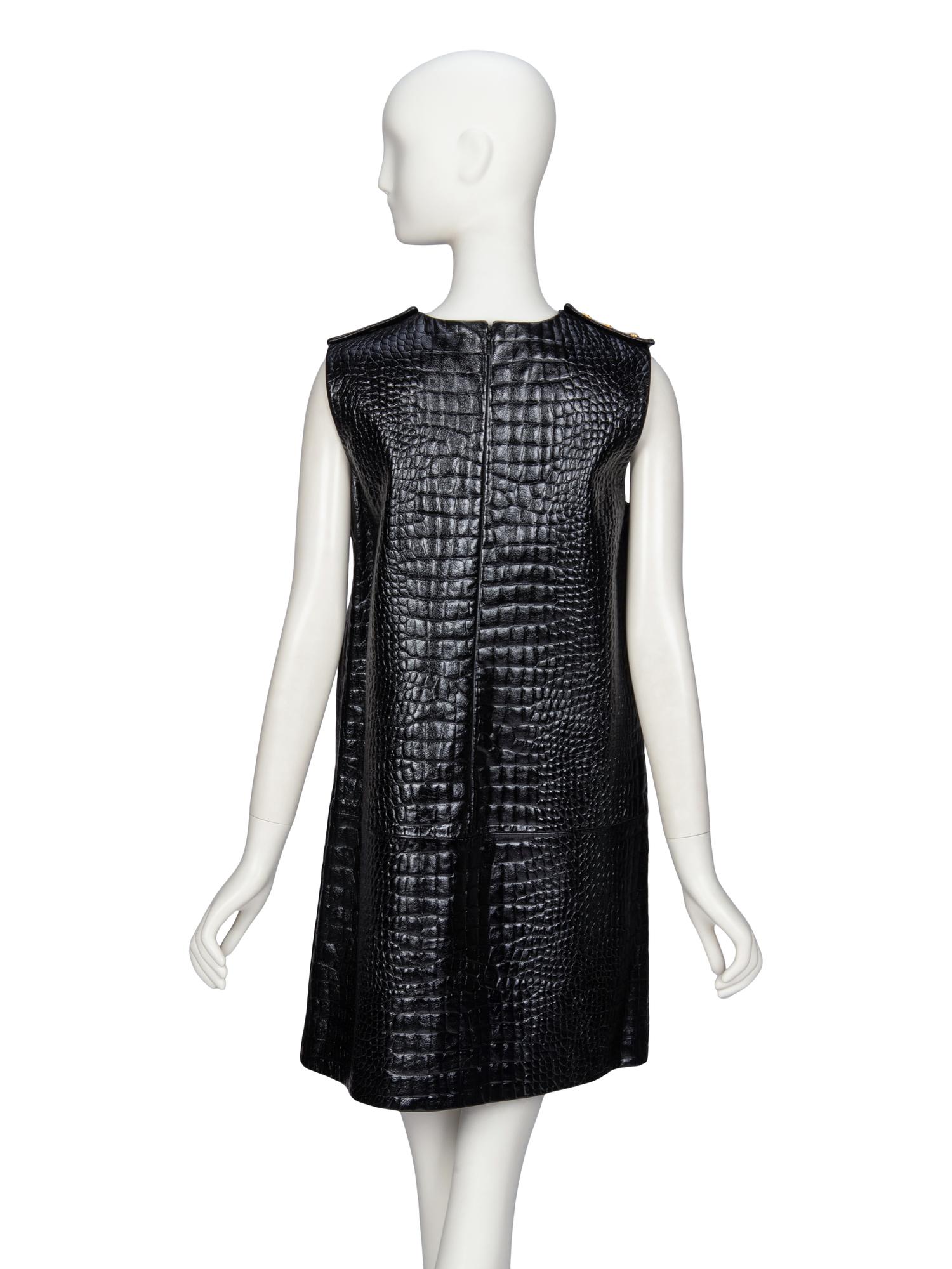 Gucci, Croc-Effect Leather Dress