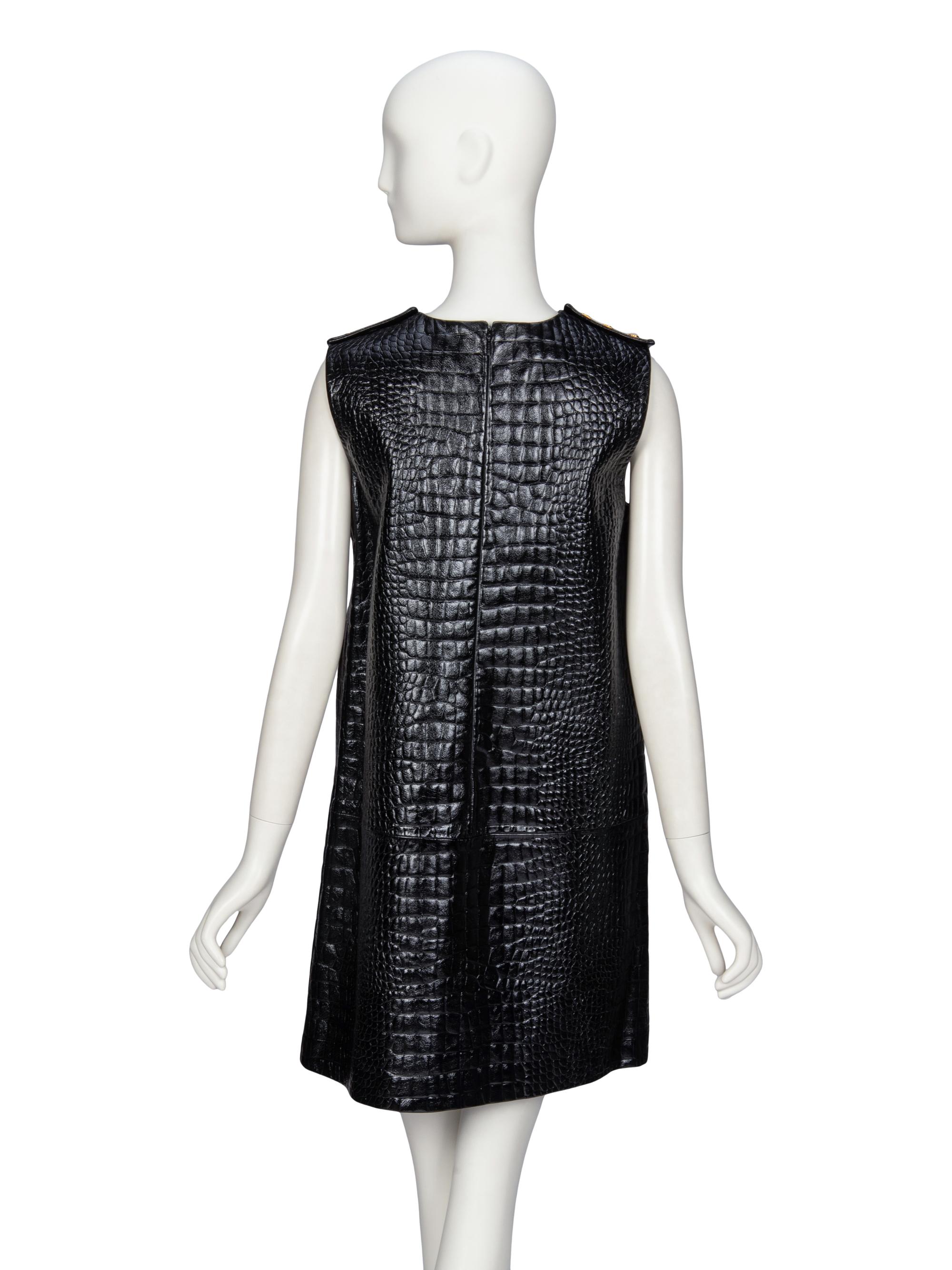 Gucci, Croc-Effect Leather Dress