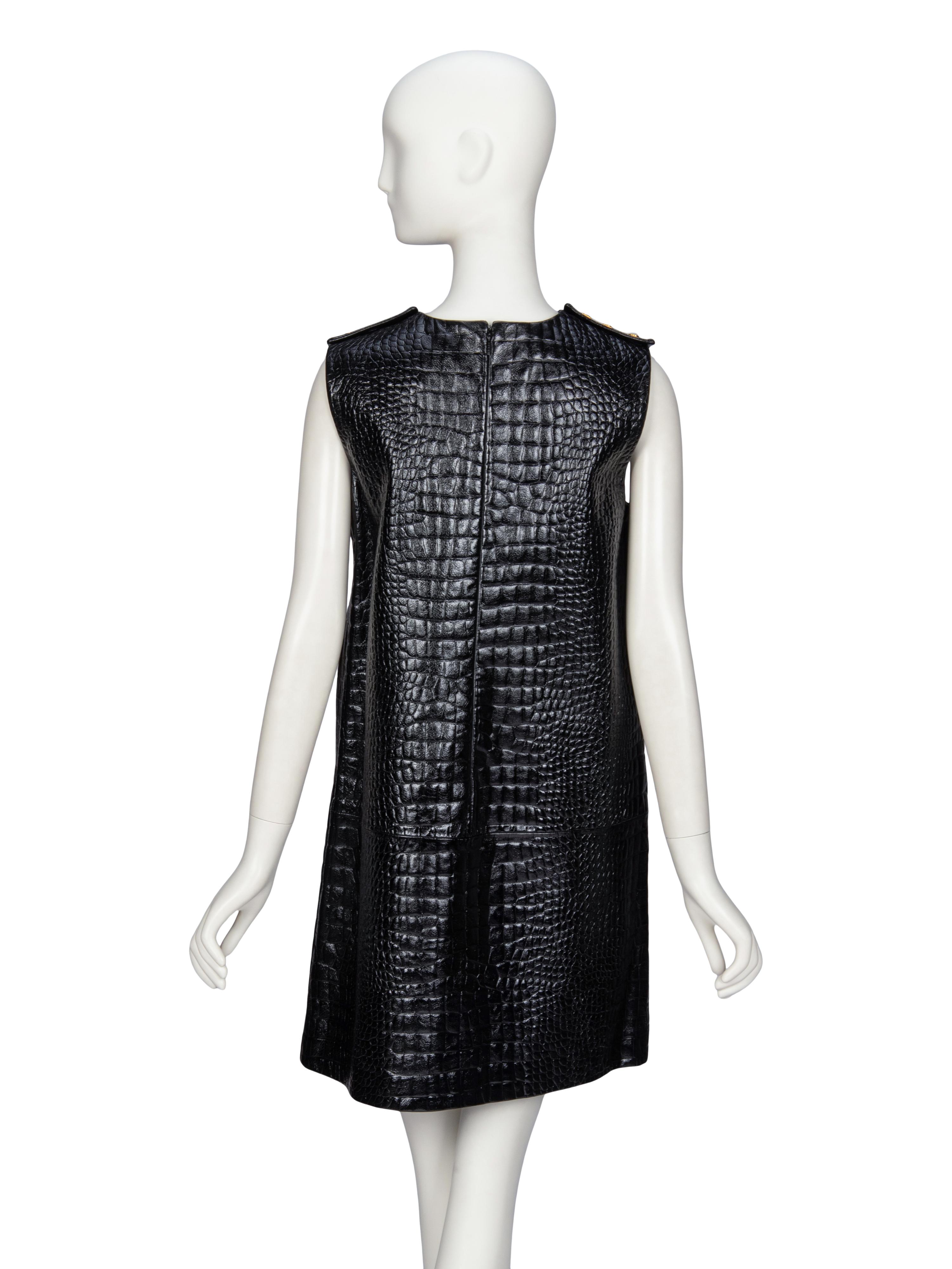 Gucci, Croc-Effect Leather Dress