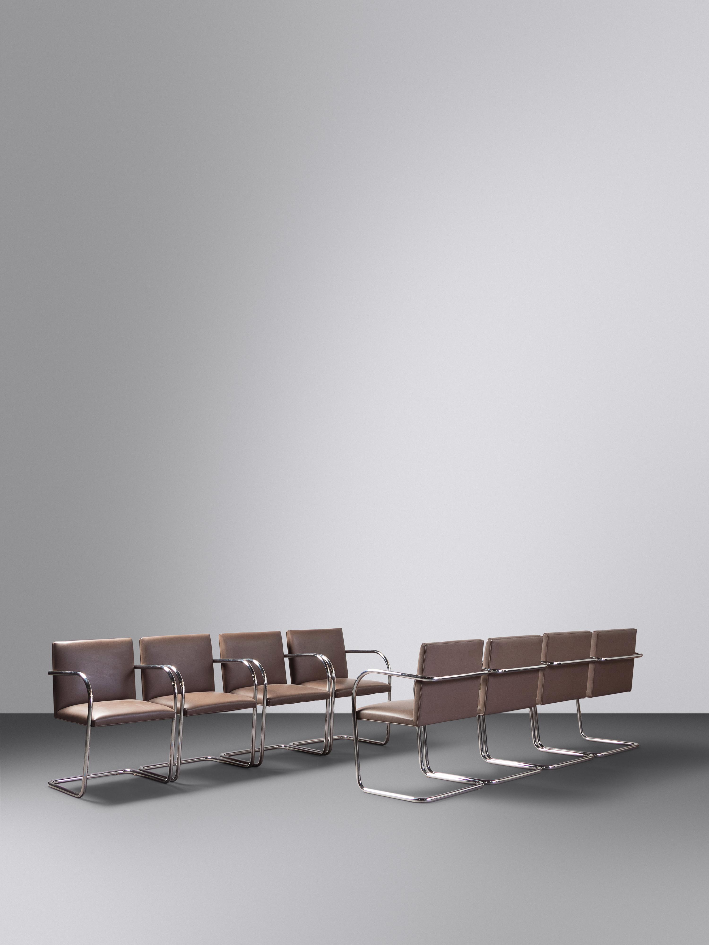 Set of Eight BRNO Chairs Knoll, USA