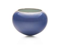 A Chinese Blue Glazed Porcelain Alms Bowl