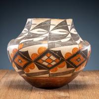 Acoma Polychrome Pottery Olla