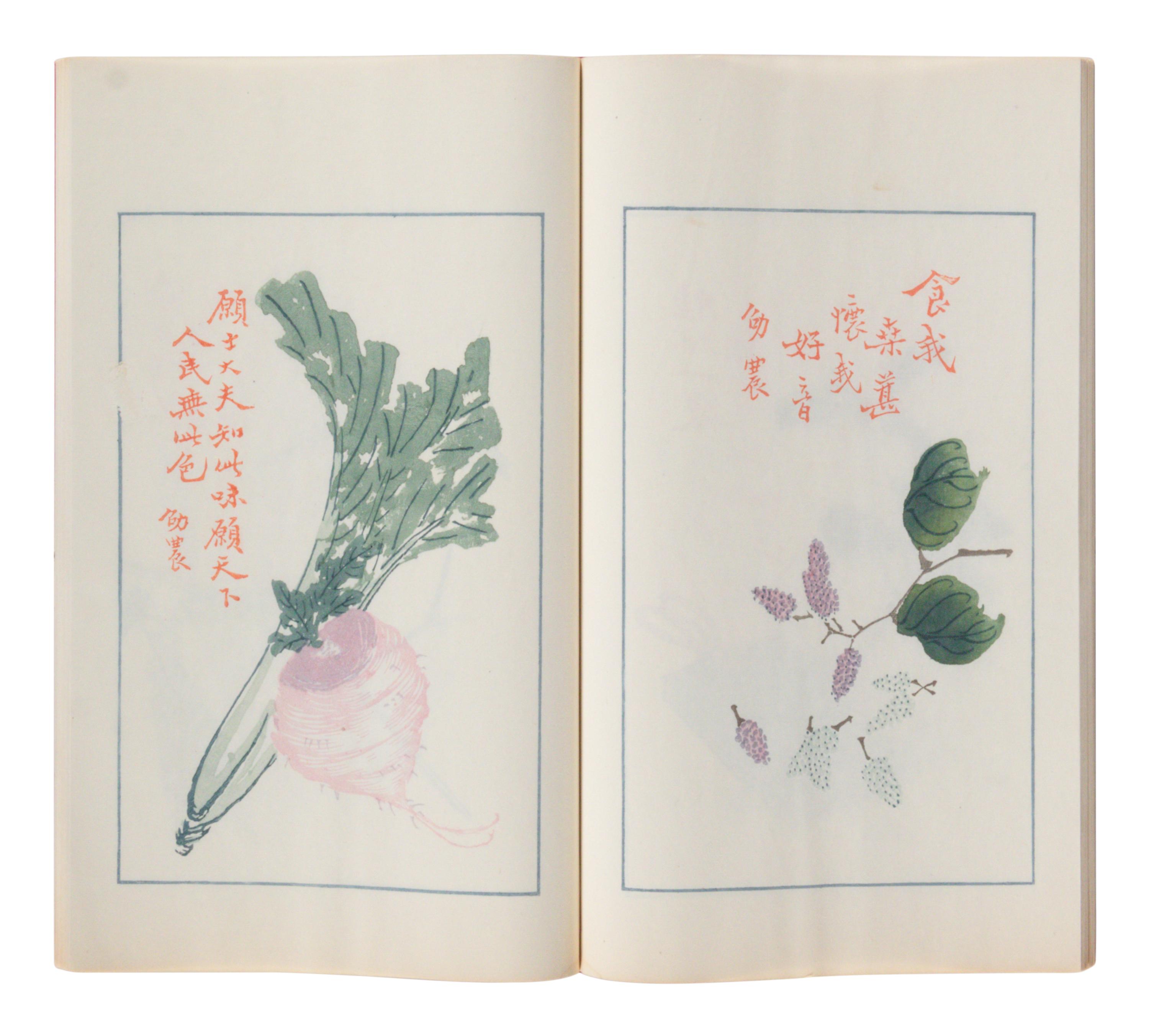 [CHINESE WOODBLOCK PRINT] Beiping Rong Bao Zhai Shi Jian Pu (Beiping Rong Bao Zhai Poetry Letter Paper) . Beijing: Rong Bao Zhai, 1935. 1935年版《北平榮寶齋詩箋譜》木版水印一函兩冊
