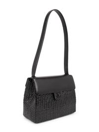 Chanel Black Leather & Basket Weave Bag, 1997-1999
