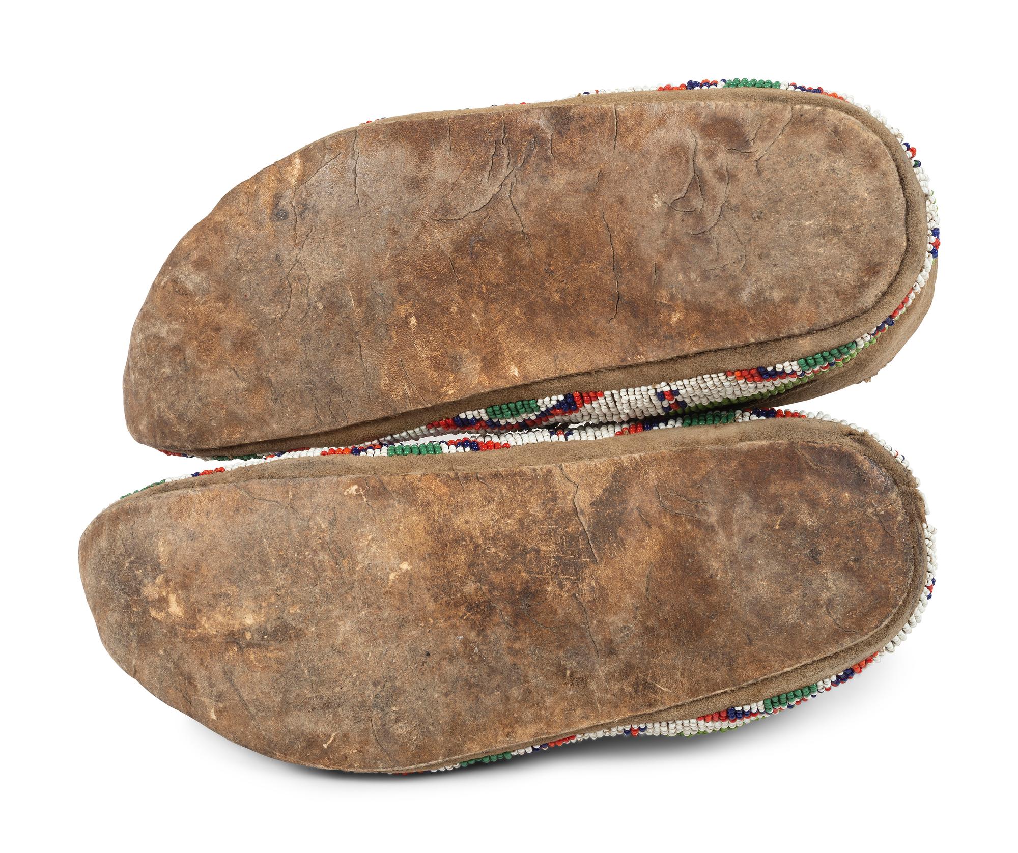 Sioux Beaded Hide Moccasins