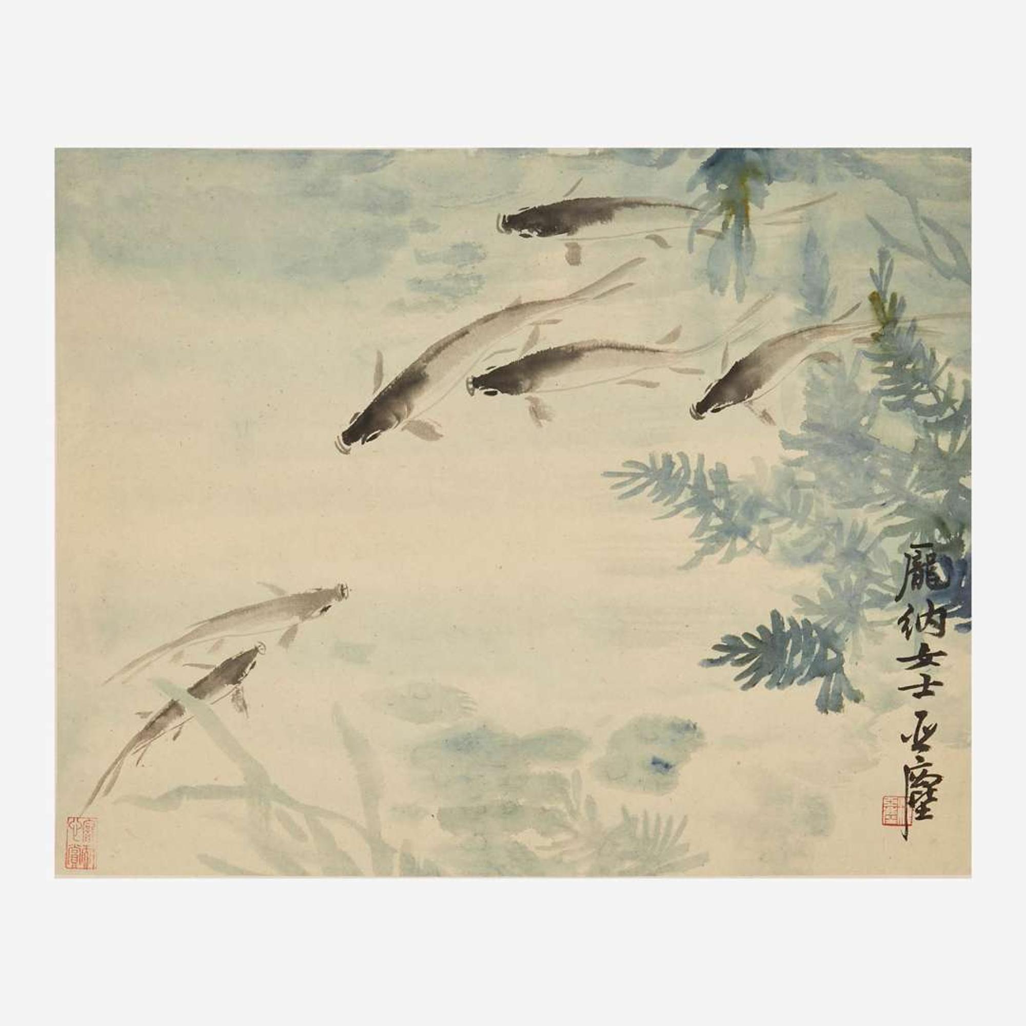 Wang Yachen 汪亚尘 鱼图 (Chinese b.1894-d.1983)
