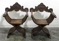 A Pair of Renaissance Revival Chairs. Height 37 inches.
