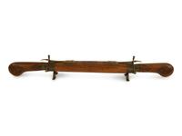 An Indian Carved Hardwood and Brass Dagger and Display Sheath