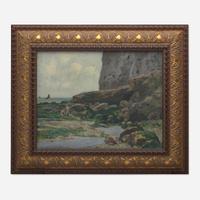 Henry Bayley Snell (American, 1858-1943) Children Playing in Rock Pools
