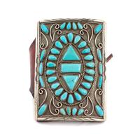Navajo Silver and Turquoise Cluster Ketoh