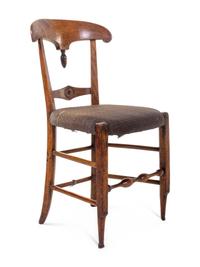 Four Continental Walnut Dining Chairs