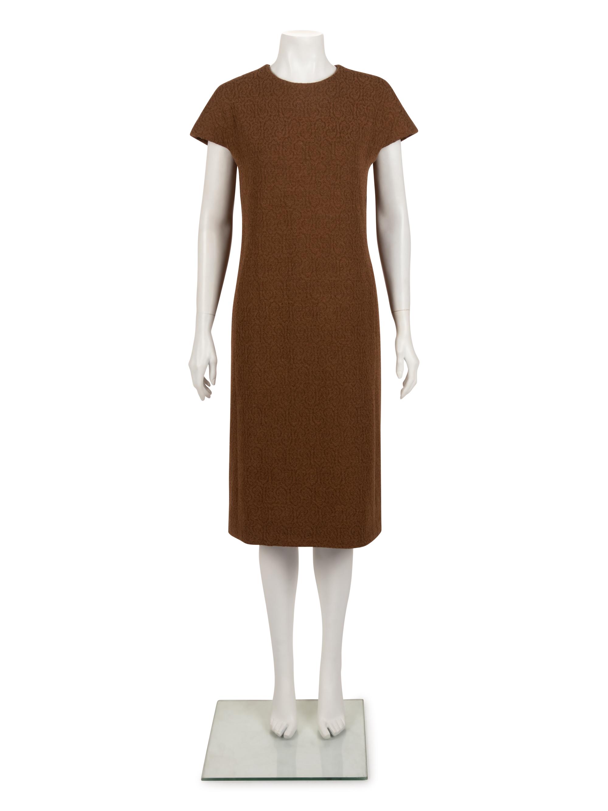 Wool Knit Jacquard Dress with Slip, Attributed to Balenciaga, 1958-62