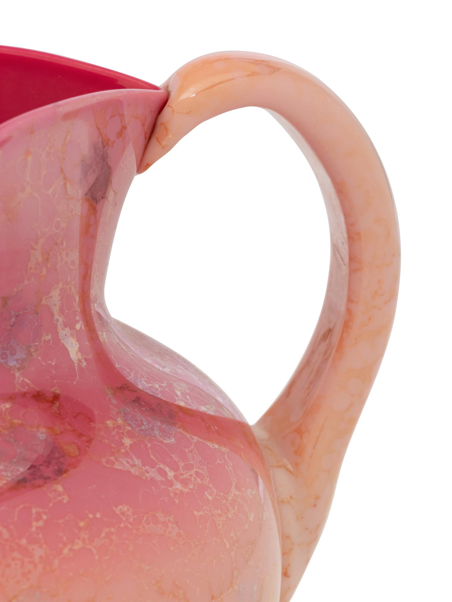 A New England Wild Rose Agata Glass Water Pitcher