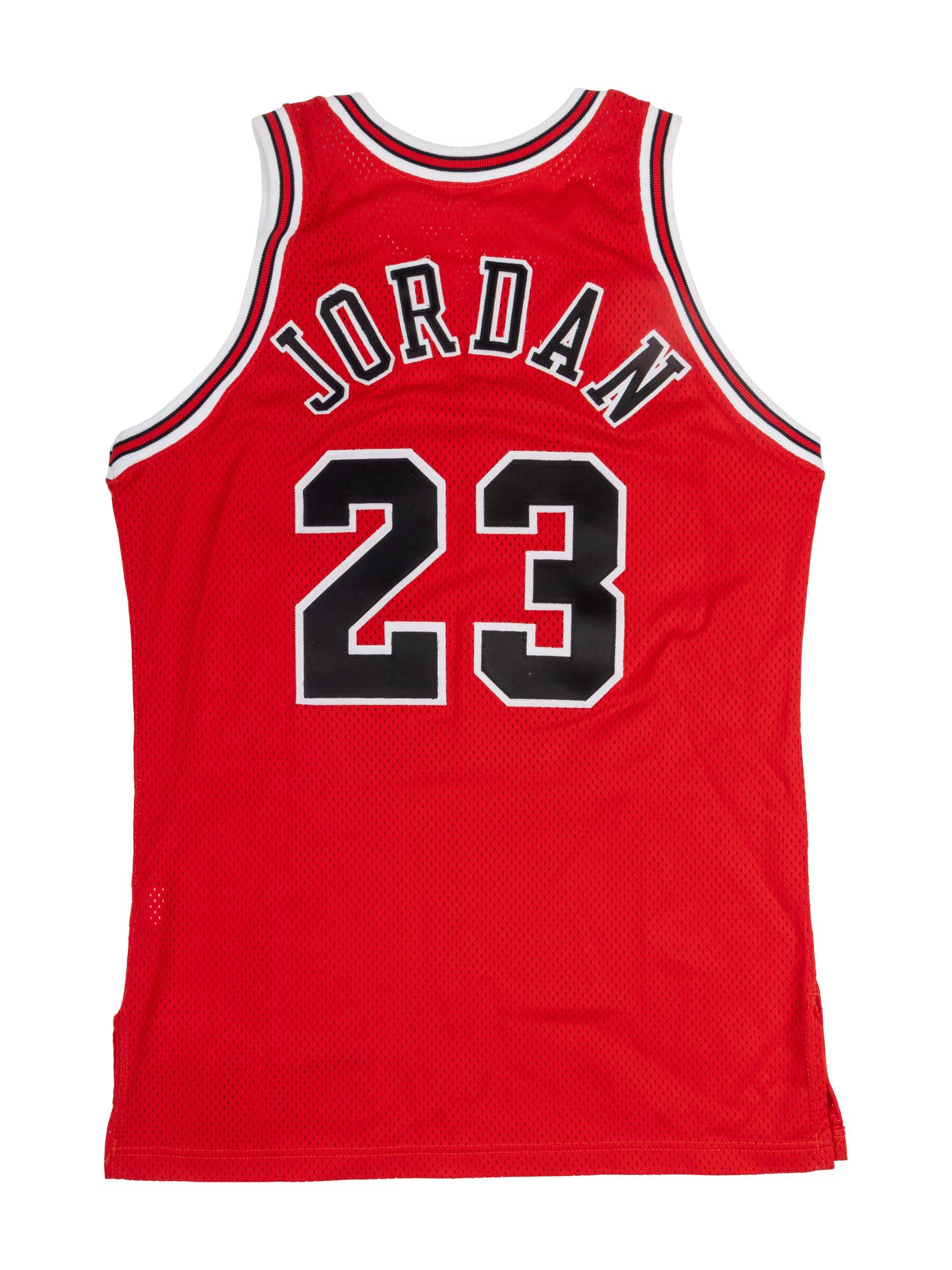 A 1996-97 Michael Jordan Chicago Bulls Game Issued Road Jersey