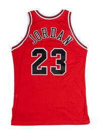 A 1996-97 Michael Jordan Chicago Bulls Game Issued Road Jersey