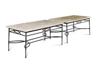 A Pair of Mario Papperzini 'Amalfi' Stone-Top Low Tables