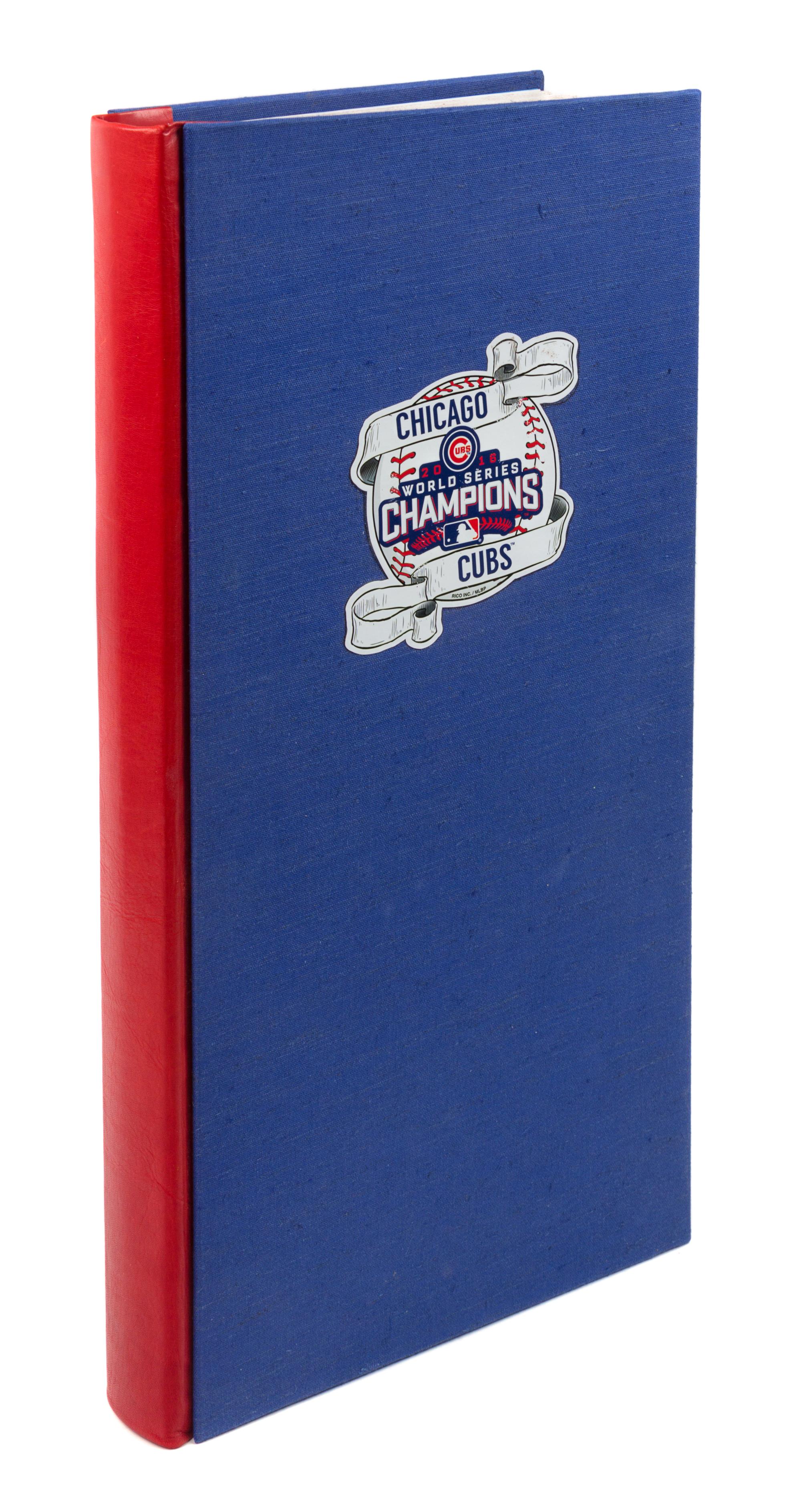 [CHICAGO CUBS]. Complete Chicago Tribune coverage of the Cubs' 2016 World Series Championship, specially bound in goatskin & indexed