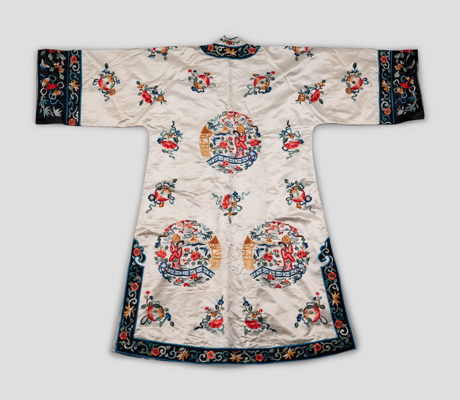 Three Chinese Embroidered Silk Articles